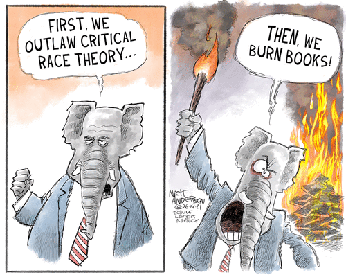 CRT book burning