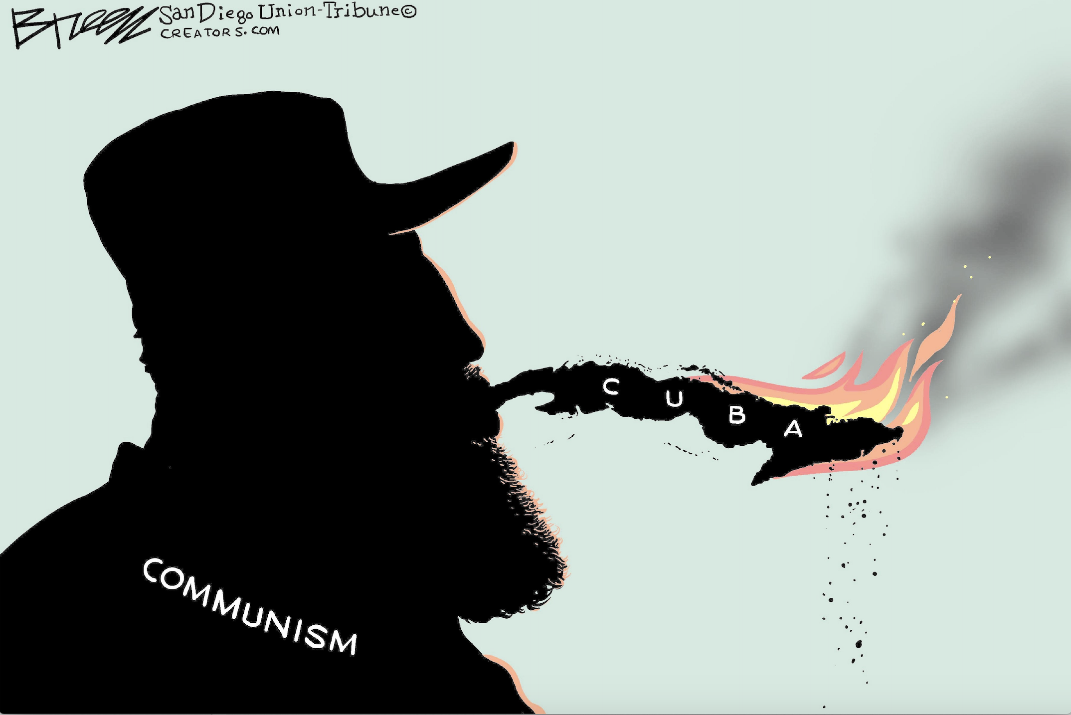 communism burning cuba